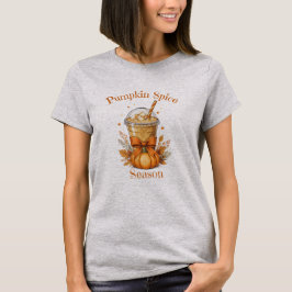 パンプキンスパイスシーズン 秋 オータム アイスコーヒー Tシャツ