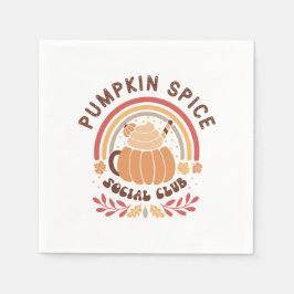 パンプキンスパイスソーシャルクラブ - かわいい秋のPSL スタンダードカクテルナプキン
