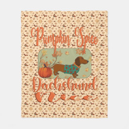 パンプキンスパイスダックスシャンドニース フリースブランケット