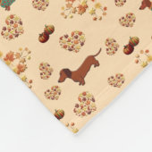 パンプキンスパイスダックスシャンドニース フリースブランケット (角)