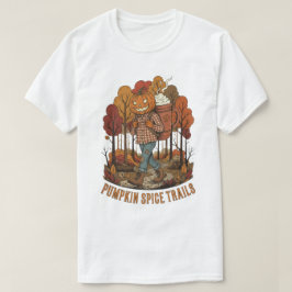 パンプキンスパイストレイル オートムンハイキングデザイン Tシャツ