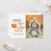 パンプキンスパイスハロウィンフォトカード カード (正面/裏面インサイチュ)