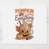 パンプキンスパイスハロウィーン スパークリングワインラベル (シングルラベル)