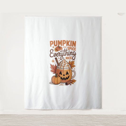 パンプキンスパイスハロウィーン タペストリー (正面)
