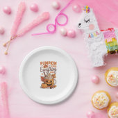 パンプキンスパイスハロウィーン ペーパープレート (パーティー)