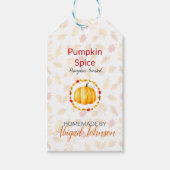 パンプキンスパイスバス&体ラベル |製品ラベル ギフトタグ (正面)
