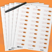 パンプキンスパイスパンケーキホワイト差出人住所ラベル ラベル