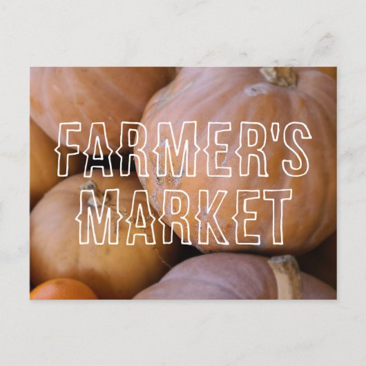 パンプキンスパイスファーマーズマーケット秋秋 ポストカード (正面)