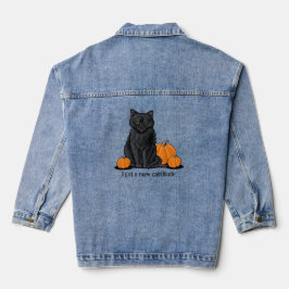 パンプキンスパイスブラックキャットデニムジャケット デニムジャケット