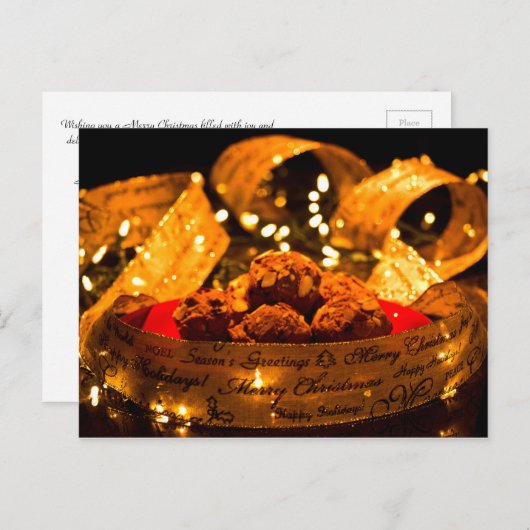 パンプキンスパイスマフィンレシピクリスマスポストカード ポストカード (正面/裏面)