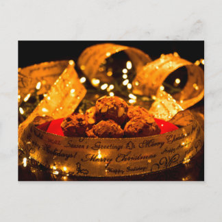 パンプキンスパイスマフィンレシピクリスマスポストカード ポストカード
