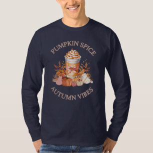 パンプキンスパイスラテコージーオータム秋パンプキンシーソ Tシャツ