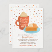 パンプキンスパイスラテパイベビーシャワー招待状 招待状 (正面/裏面)