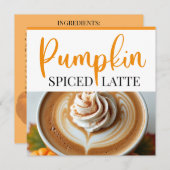 パンプキンスパイスラテレシピカード (正面/裏面)