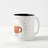 パンプキンスパイスラテ中毒の女の子 ツートーンマグカップ (正面右)