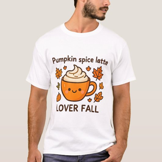 パンプキンスパイスラテ恋人秋 Tシャツ (正面)