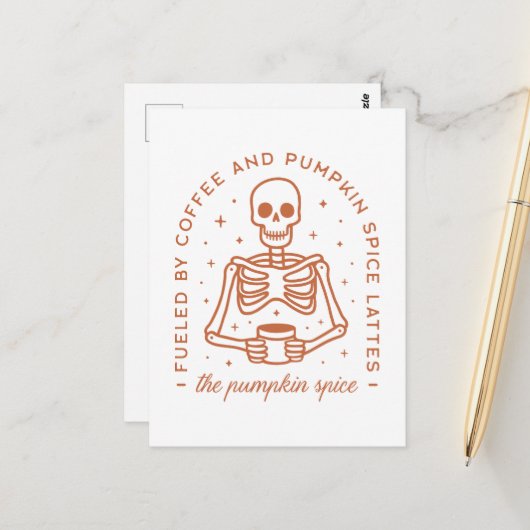 パンプキンスパイスラテ愛好家 ポストカード (正面/裏面インサイチュ)