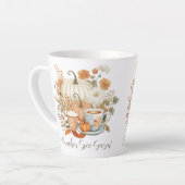 パンプキンスパイスラテ秋フローラ紅葉 カフェラテマグ (左アングル)