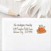 パンプキンスパイスラテ秋差出人住所ラベル ラベル (インサイチュ)
