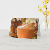 パンプキンスパイスラテ誕生日カード カード (黄色い花)