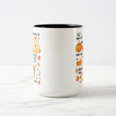 パンプキンスパイスラテ |居心地の良い秋コーヒー秋の雰囲気 ツートーンマグカップ (中央)