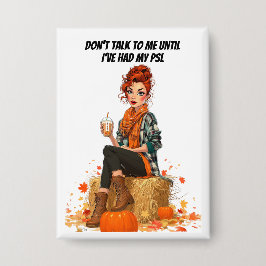 パンプキンスパイスラテ- Ms Sass 缶バッジ