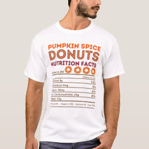 パンプキンスパイスラバードーナツ愛好家おもしろい食品の栄養素 Tシャツ