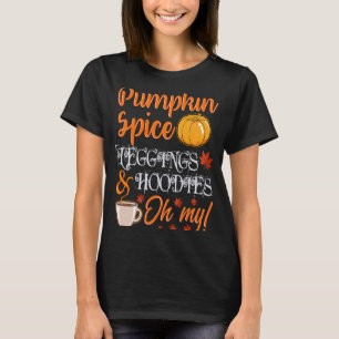 パンプキンスパイスレギンスとフード付オーマイカワイイ秋 Tシャツ
