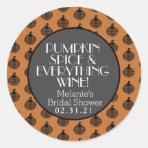 パンプキンスパイスワイン秋ブライダルシャワー