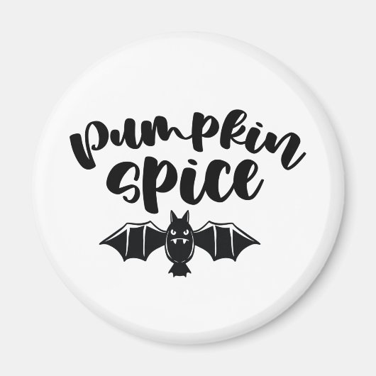 パンプキンスパイス不気味 – ハロウィーンこうもり マグネット (正面)