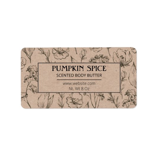 パンプキンスパイス体バタービジネス製品ラベル ラベル (正面)