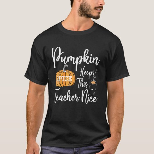 パンプキンスパイス保この先生ニース秋ハロー Tシャツ (正面)