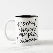 パンプキンスパイス取り付け秋ギフト ツートーンマグカップ (左)