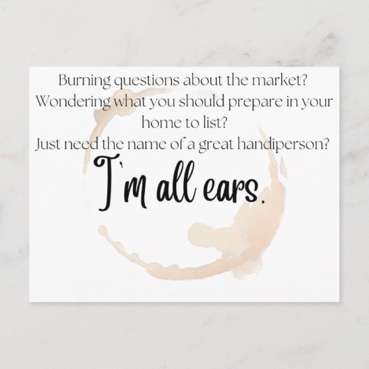 パンプキンスパイス実在&エテートアドバイス不動産仲介業者ポップ・アートの-by インビテーションポストカード (裏面)