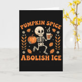 パンプキンスパイス廃止アイスハロウィン カード (黄色い花)