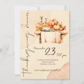 パンプキンスパイス水の色ボホサンクスディナー 招待状 (正面)