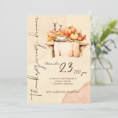 パンプキンスパイス水の色ボホサンクスディナー 招待状 (スタンド正面)