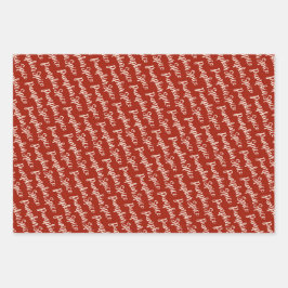 パンプキンスパイス白いスクリプト幸せな感謝祭 ラッピングペーパーシート