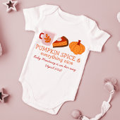 パンプキンスパイス祖父母の妊娠の発表 ベビーボディスーツ