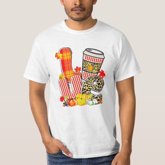 パンプキンスパイス秋パンプキン Tシャツ (正面)