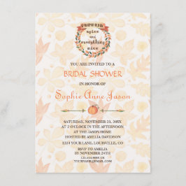 パンプキンスパイス秋感謝祭ブライダルシャワー 招待状