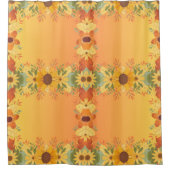 パンプキンスパイス秋秋の収穫感謝祭 シャワーカーテン (正面)