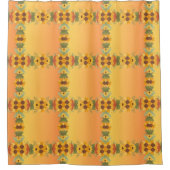 パンプキンスパイス秋秋の収穫感謝祭 シャワーカーテン (正面)