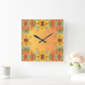 パンプキンスパイス秋秋の収穫感謝祭 スクエア壁時計 (ホーム)