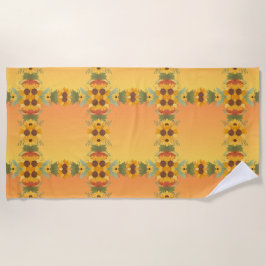 パンプキンスパイス秋秋の収穫感謝祭 ビーチタオル