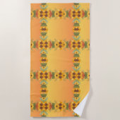 パンプキンスパイス秋秋の収穫感謝祭 ビーチタオル (正面)