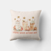 パンプキンスパイス秋秋ドリンクおもしろい引用文 クッション (裏面)