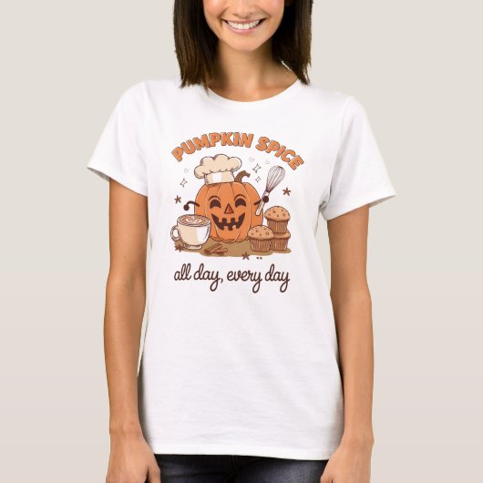 パンプキンスパイス終日 Tシャツ (正面)
