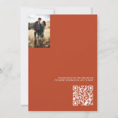 パンプキンスパイス結婚式招待状とQRコード 招待状 (裏面)