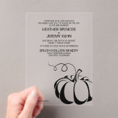 パンプキンスパイス結婚式招待状 アクリル招待状 (インサイチュ (ポータブル))